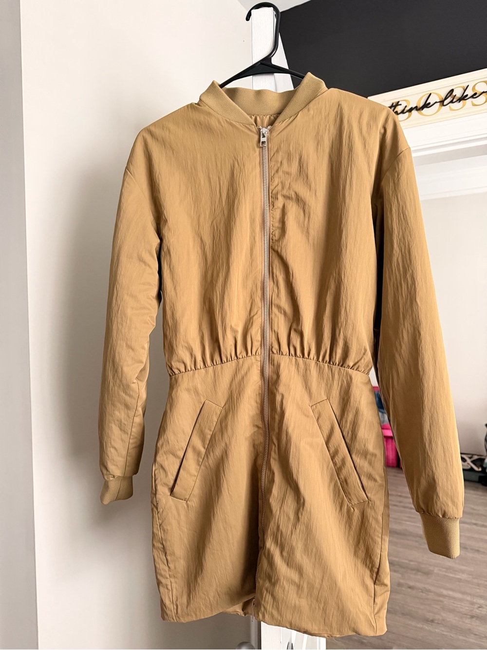 Zara Camel Bomber Jacket